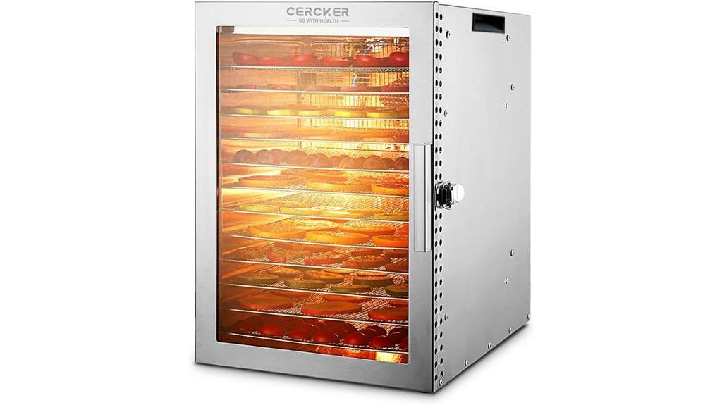 12 tray stainless steel dehydrator