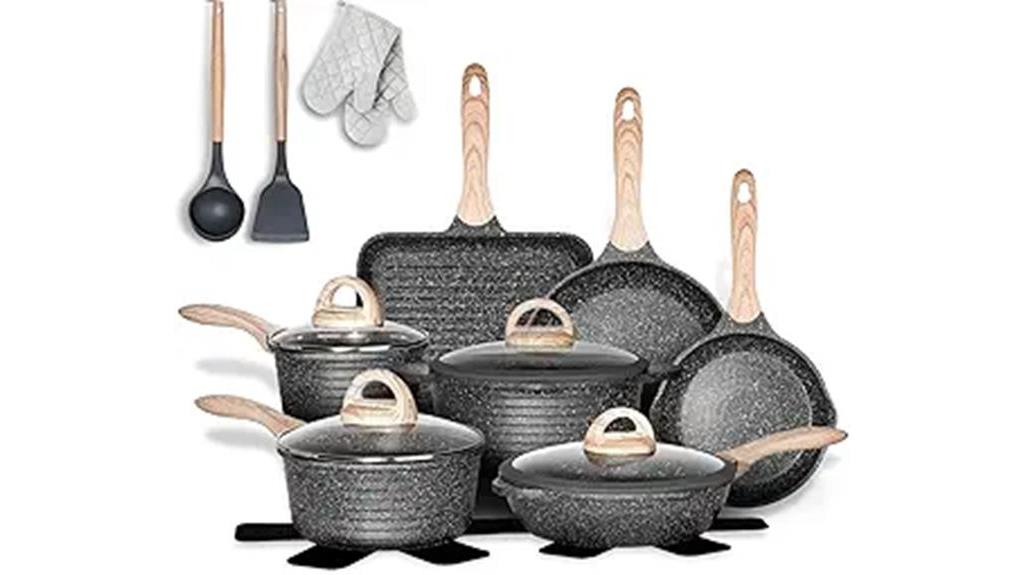 20 piece nonstick cookware set