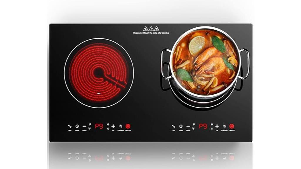 24 inch electric cooktop 2 burners