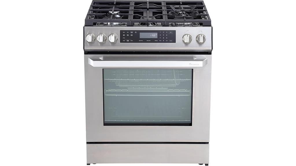 30 gas range airfry