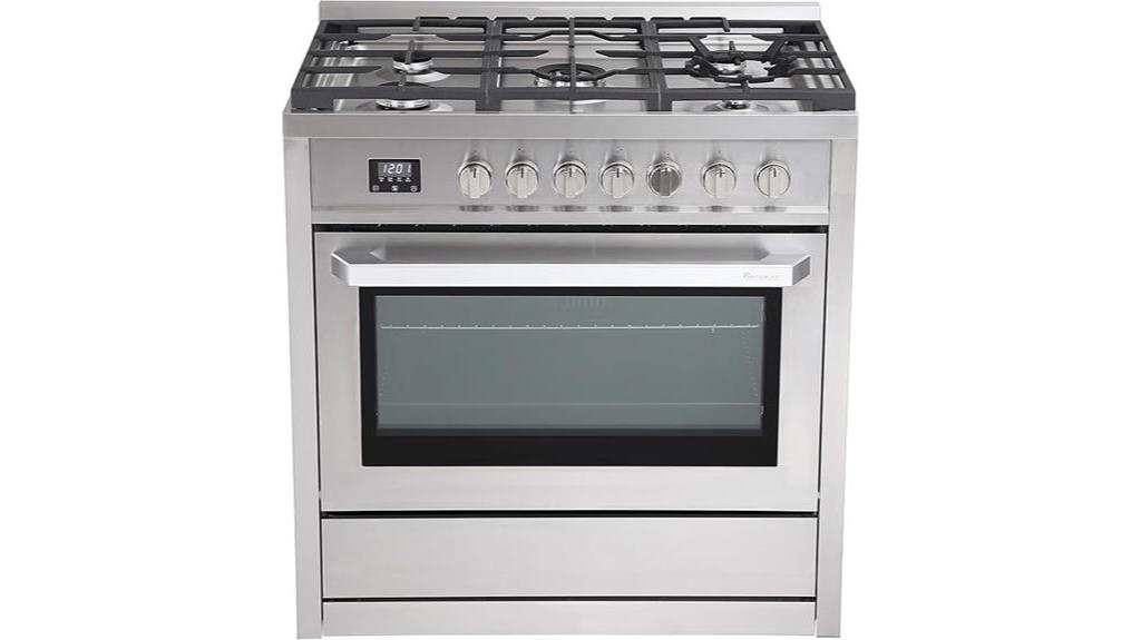 36 gas range oven