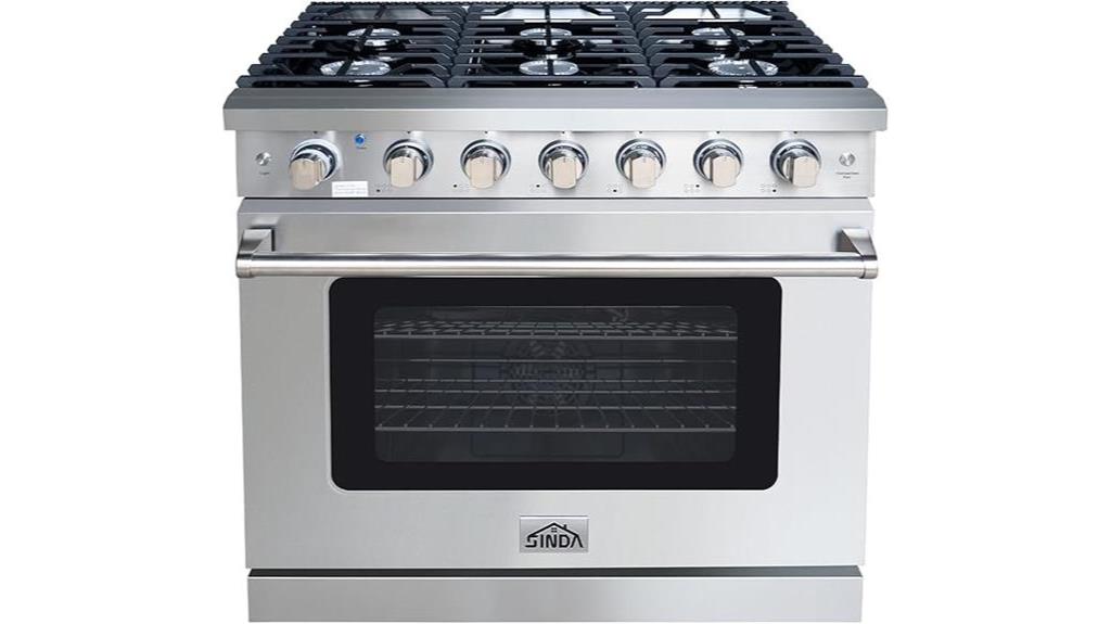 36 gas range stove