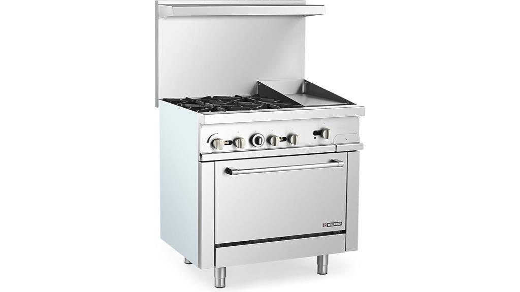 36 lp gas range