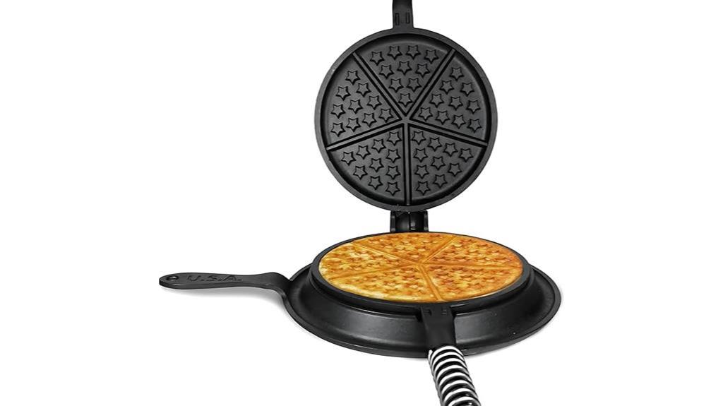 7 inch pre seasoned waffle iron