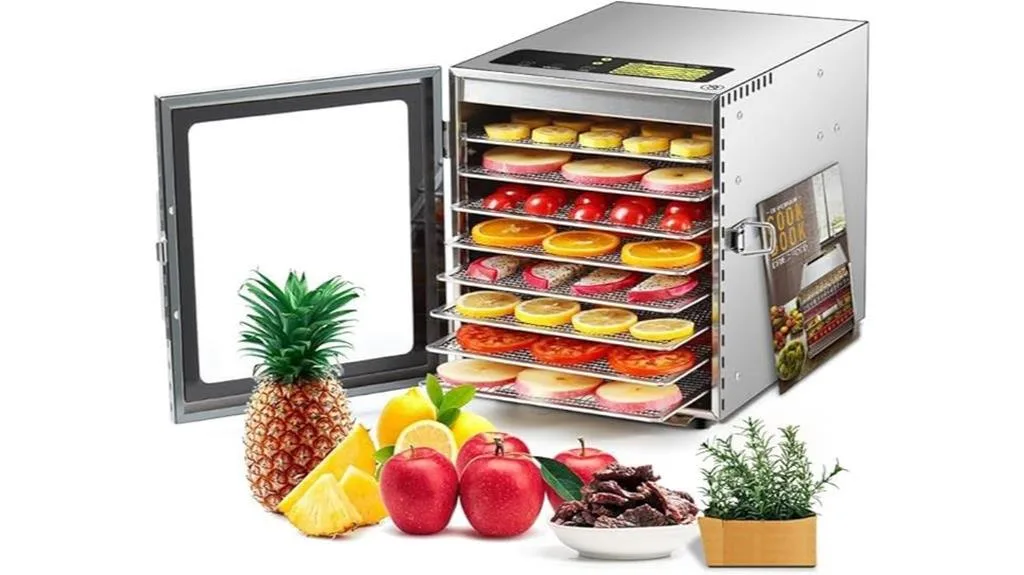 8 tray stainless steel dehydrator