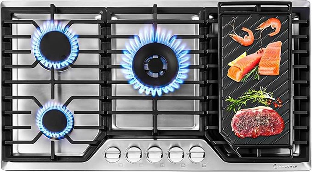 amzchef 36 gas cooktop