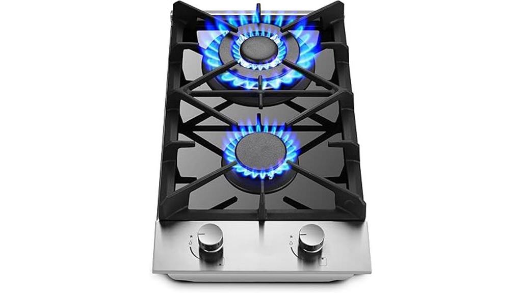 dual fuel propane cooktop