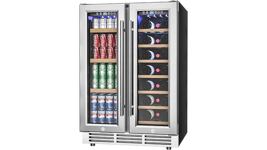 dual zone beverage refrigerator