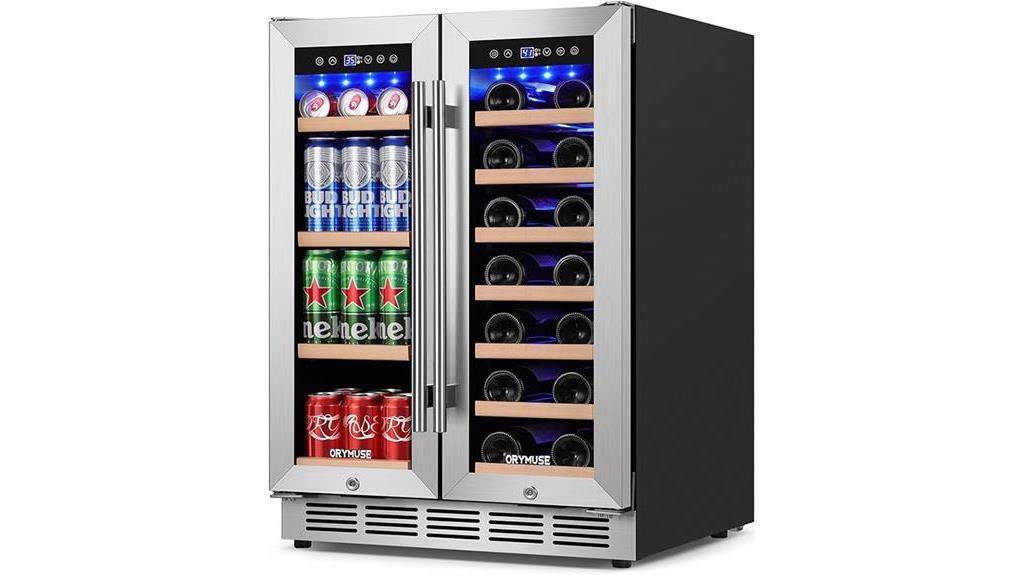 dual zone beverage refrigerator