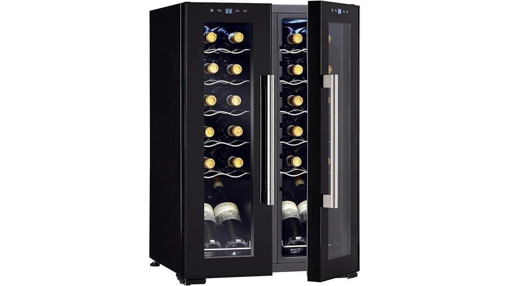 dual zone wine cooler 24 bottle