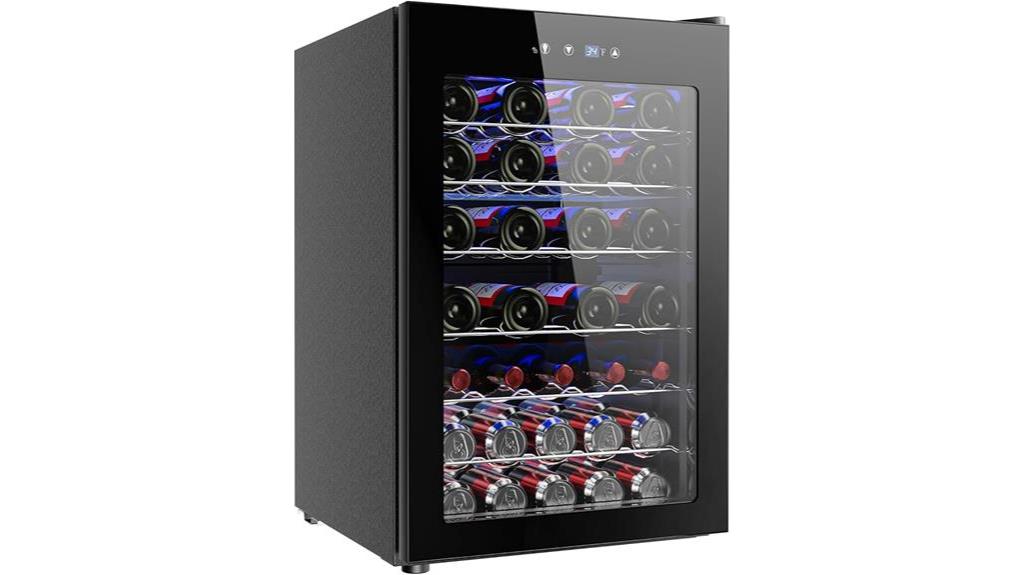 euhomy wine cooler refrigerator