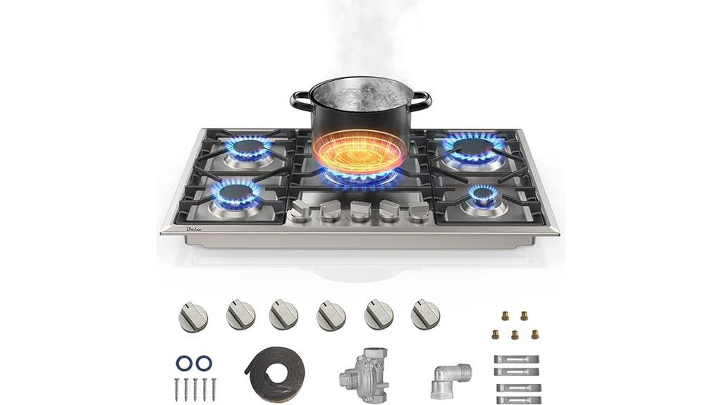 five burner gas cooktop 30