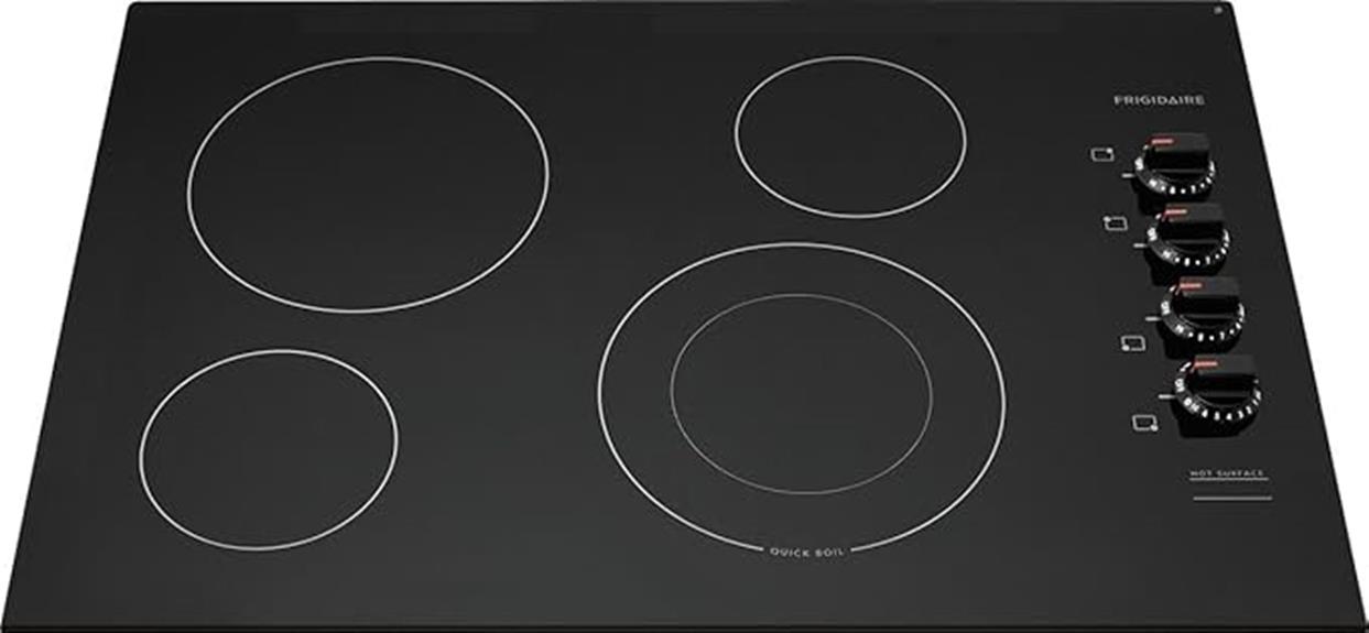 frigidaire 30 inch smoothtop cooktop