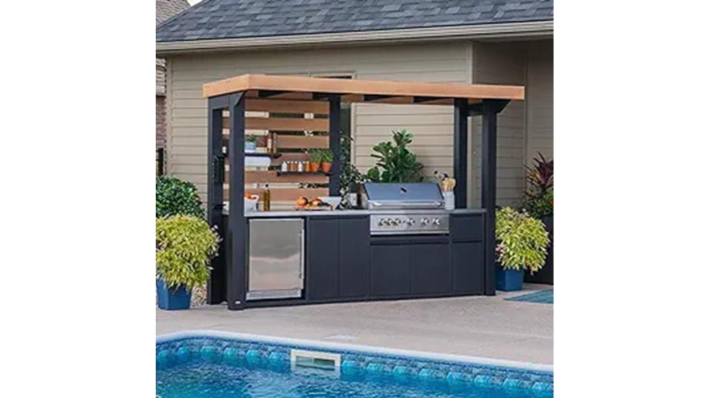 fusion flame outdoor kitchen