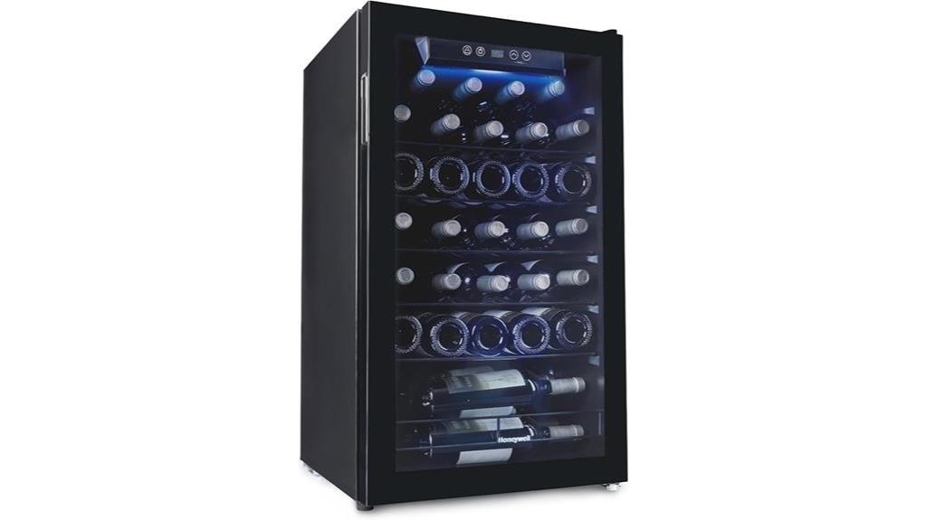 honeywell 34 bottle wine cooler