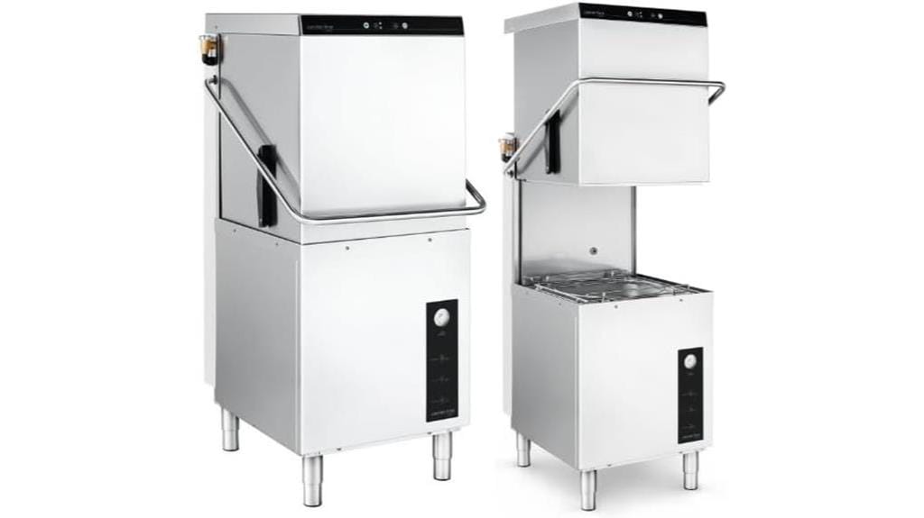 low temp door type dishwasher