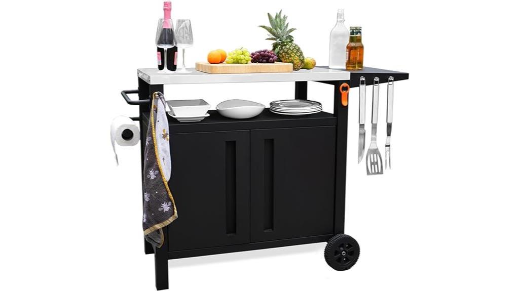 modular outdoor bbq cart