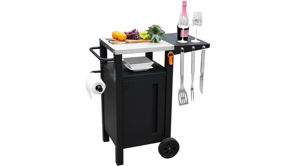 modular outdoor grill cart