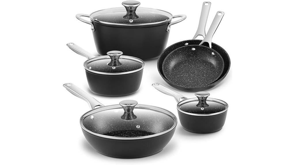 nonstick 10 piece cookware set