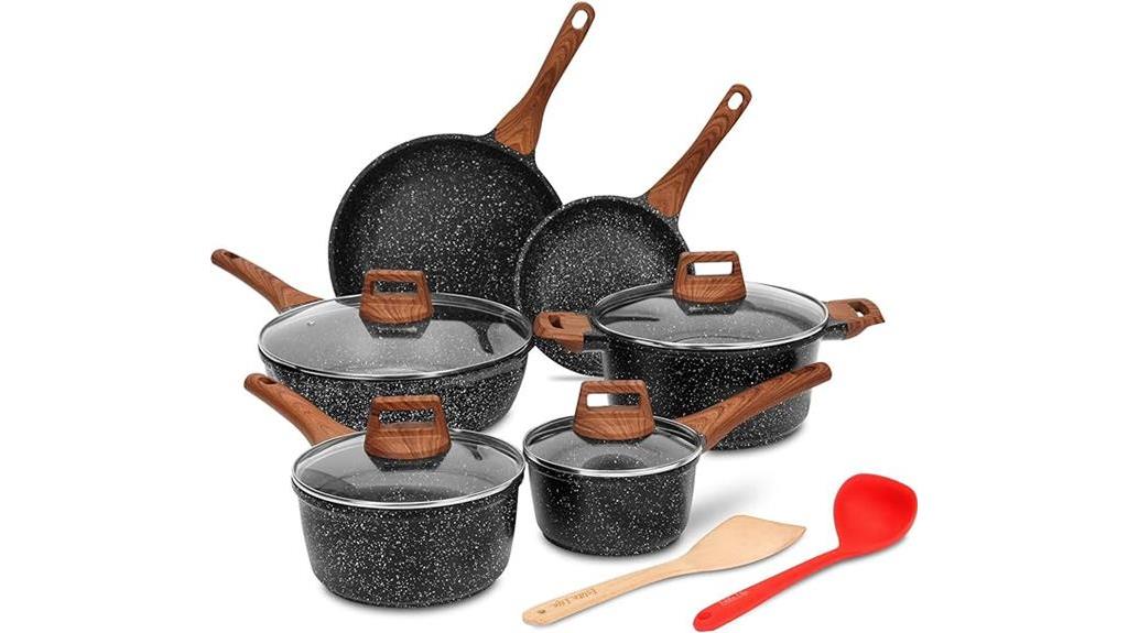 nonstick granite cookware set