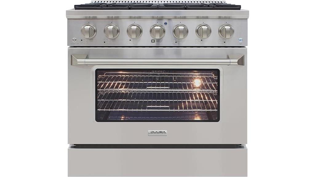 porcelain convection gas range