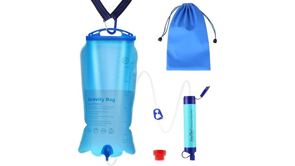 portable gravity water filter