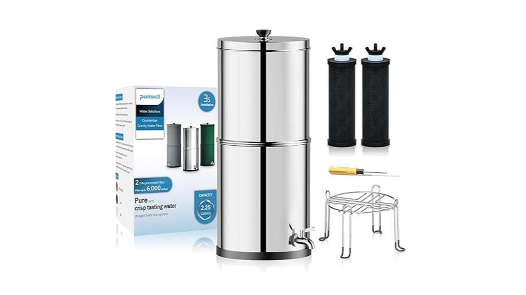 purewell gravity water filter