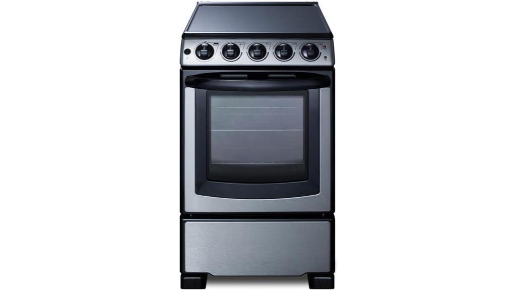 stainless steel electric range