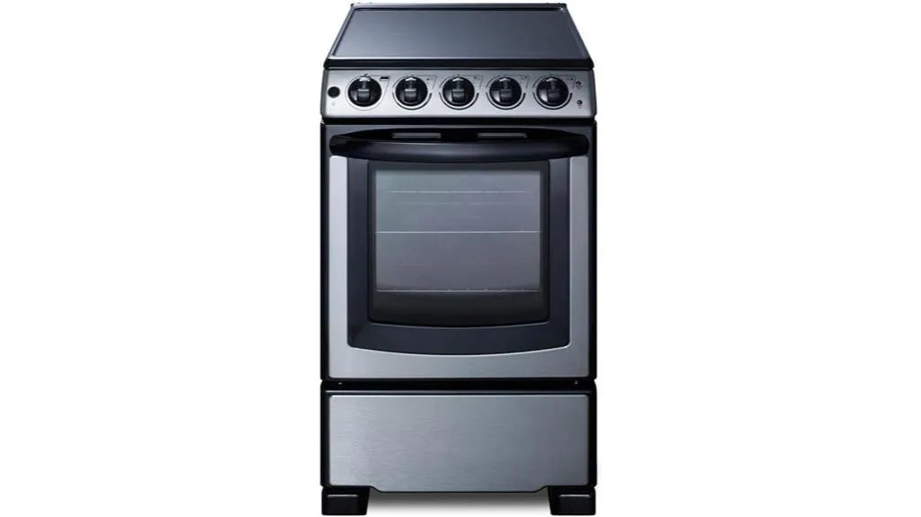 stainless steel electric range