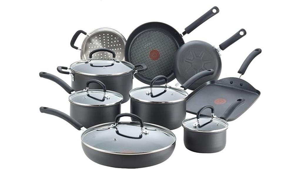 t fal nonstick cookware set