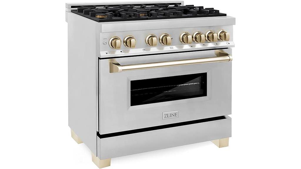 zline 36 dual fuel range