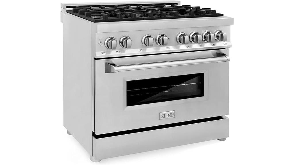 zline 36 dual fuel range