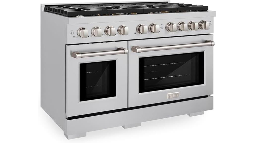 zline double oven range