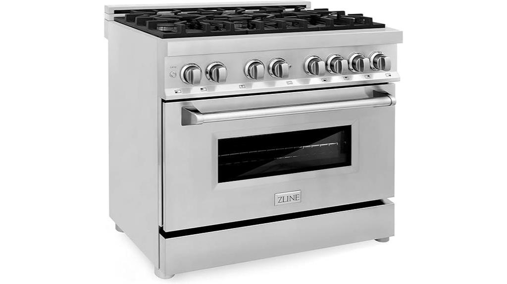 zline dual fuel range