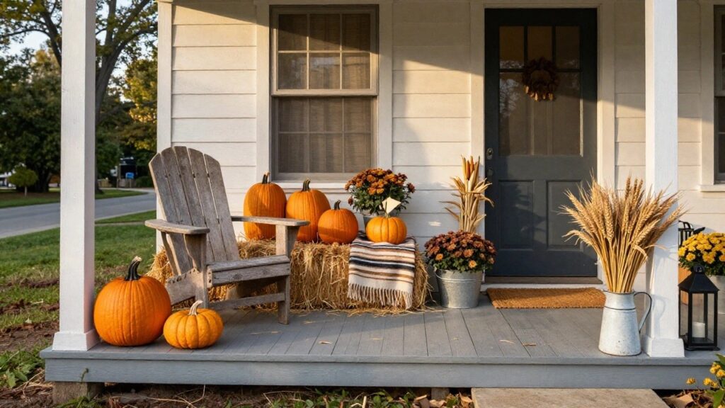 13 Fresh Hay Bale Front Porch Decor Ideas For A Classic Harvest Feel